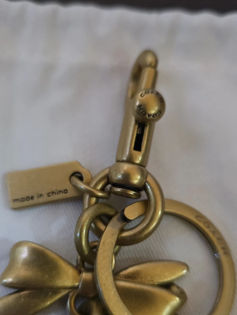 Coach Heart Charm Gold-Tone Locket Opens For Pic/ Lock Of Hair Nwot W/ Dusty